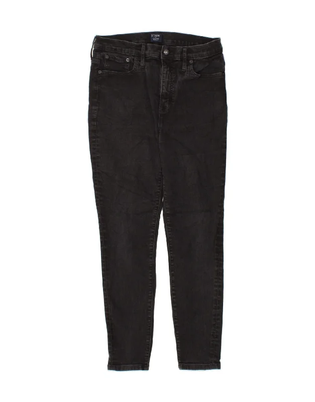 J. CREW Womens High Rise Skinny Jeans W31 L27 Black Cotton Cozy Wide-Legged Jeans