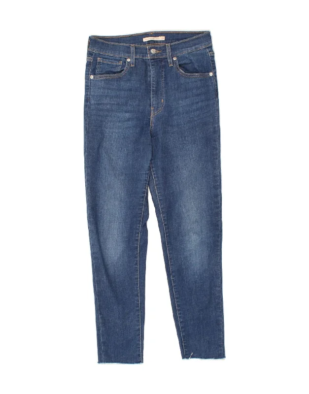LEVI'S Womens Mile High Super Skinny Jeans W28 L27 Blue Cotton Fashionable Cropped Denim Jeans LEVI'S Womens Mile High Super Skinny Jeans W28 L27 Blue Cotton Fashionable Cropped Denim Jeans
