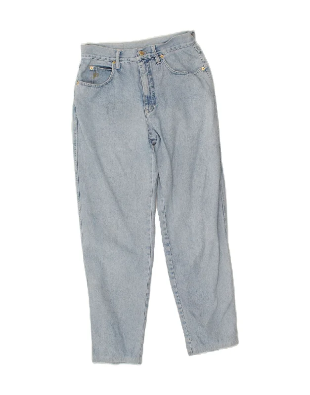 ROCCOBAROCCO Womens High Rise Slim Jeans W31 L28 Blue Cotton Elegant Tapered Leg Denim ROCCOBAROCCO Womens High Rise Slim Jeans W31 L28 Blue Cotton Elegant Tapered Leg Denim