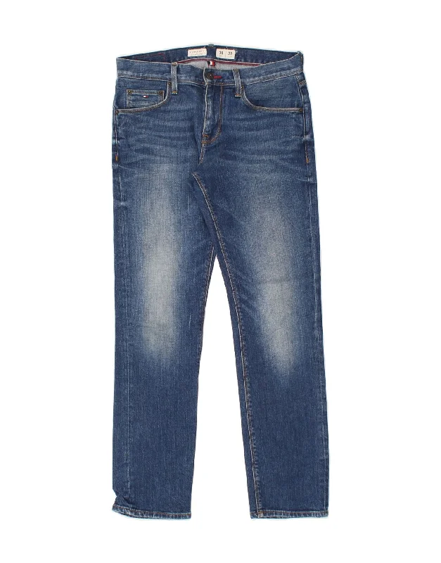 TOMMY HILFIGER Womens Denton Straight Jeans W30 L30 Blue Cotton Stylish Stone-Wash Denim Jeans TOMMY HILFIGER Womens Denton Straight Jeans W30 L30 Blue Cotton Stylish Stone-Wash Denim Jeans