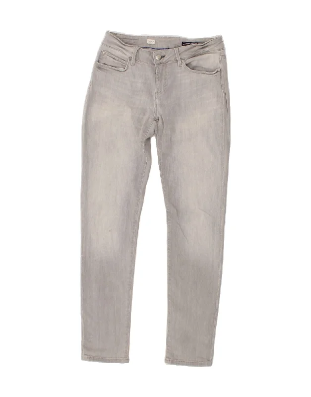 TOMMY HILFIGER Womens Milan LW Slim Jeans W26 L29 Grey Cotton Casual High-Waisted Bootcut Jeans