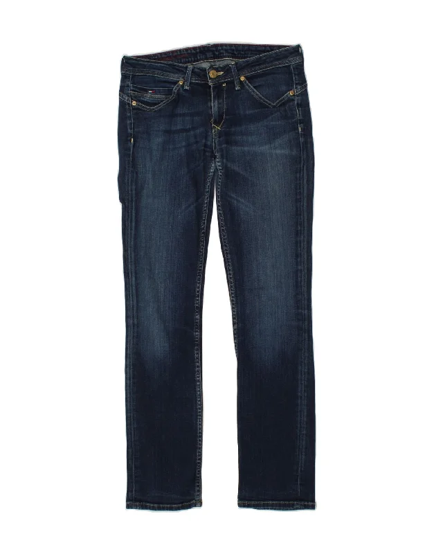 TOMMY HILFIGER Womens Slim Jeans W29 L32 Blue Cotton Casual Wide-Legged Denim Jeans