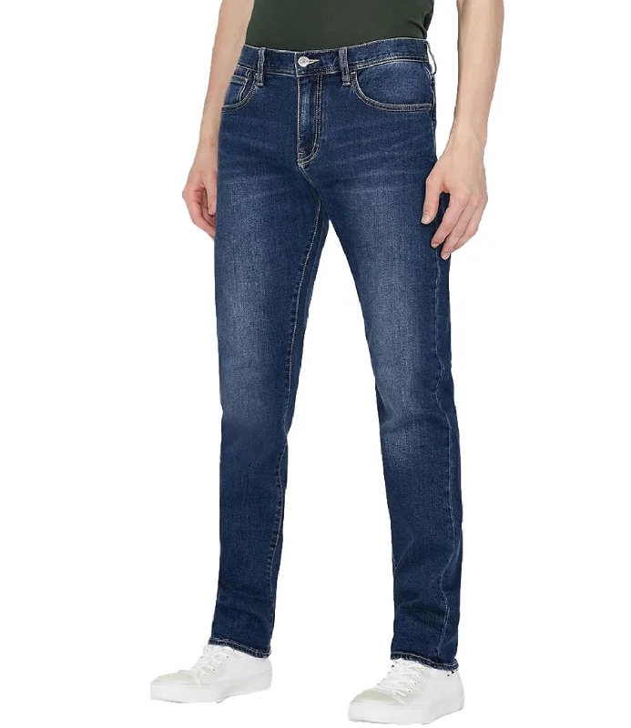 ARMANI EXCHANGE Jeans denim scuro J13 slim L.30 Trendy Patchwork Denim Jeans