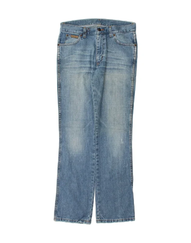 WRANGLER Womens Straight Jeans US 12 Large W30 L32 Blue Cotton Trendy Flared Leg Jeans WRANGLER Womens Straight Jeans US 12 Large W30 L32 Blue Cotton Trendy Flared Leg Jeans